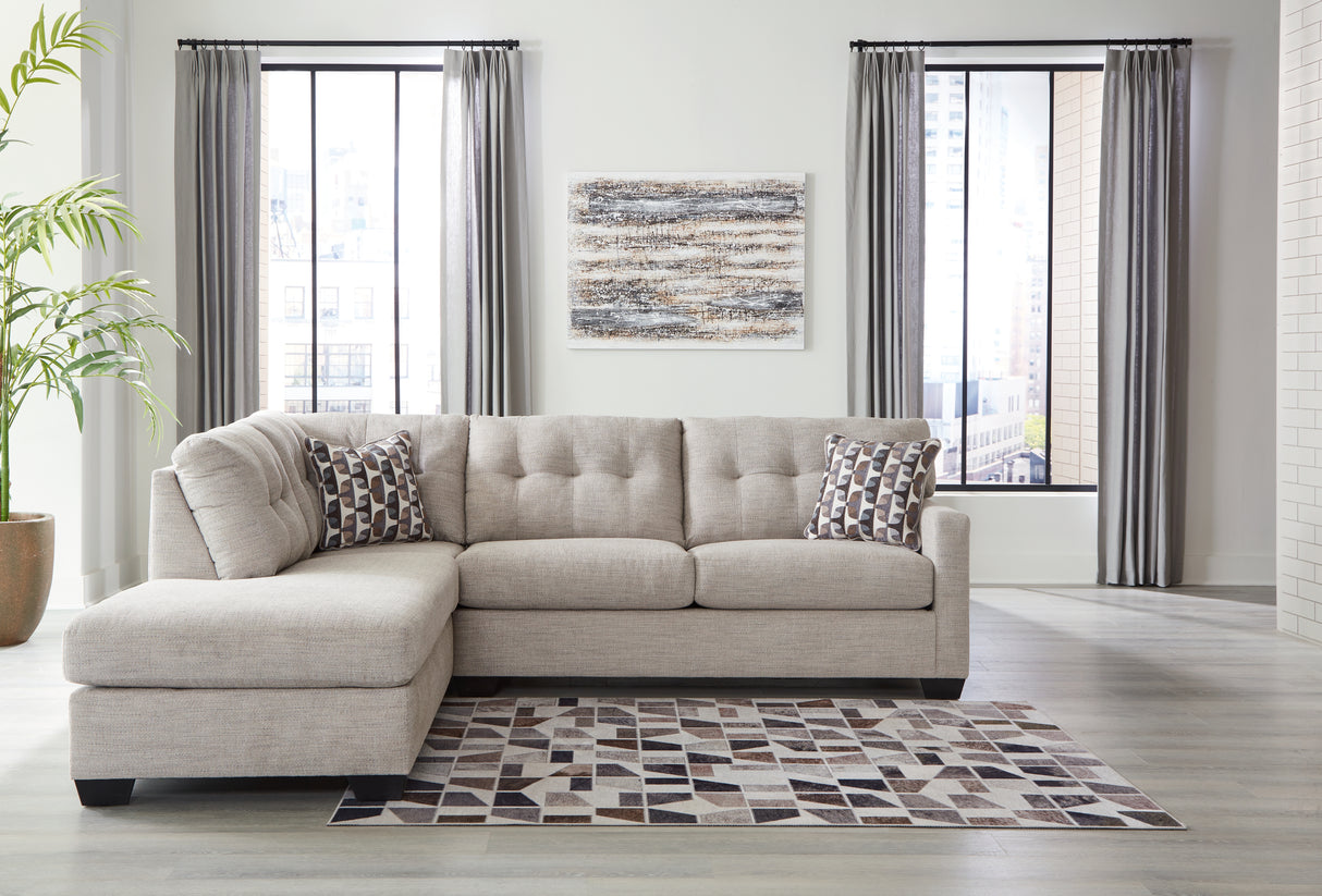 Furniture City - MS - Ashley Furniture - Mahoney Sectional - RAF 2-Piece Sectional with Chaise / Pebble - 31004S1