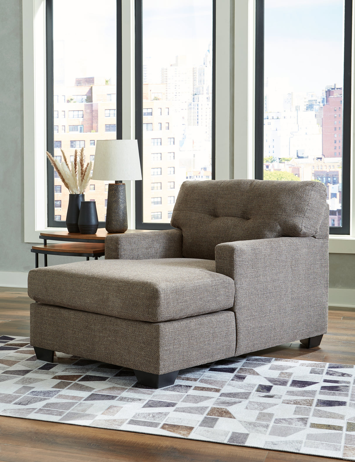 Furniture City - MS - Ashley Furniture - Mahoney Living Room - Chaise / Chocolate - 3100515
