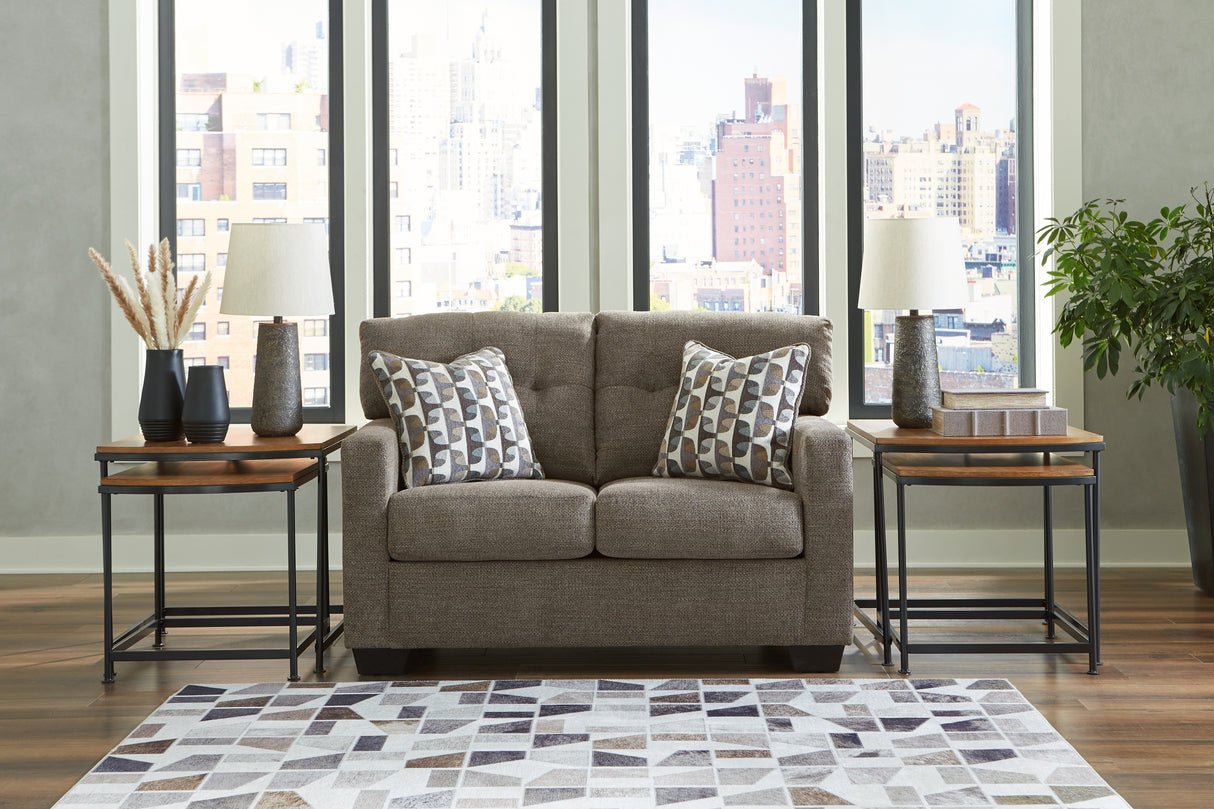 Furniture City - MS - Ashley Furniture - Mahoney Living Room - Loveseat / Chocolate - 3100535