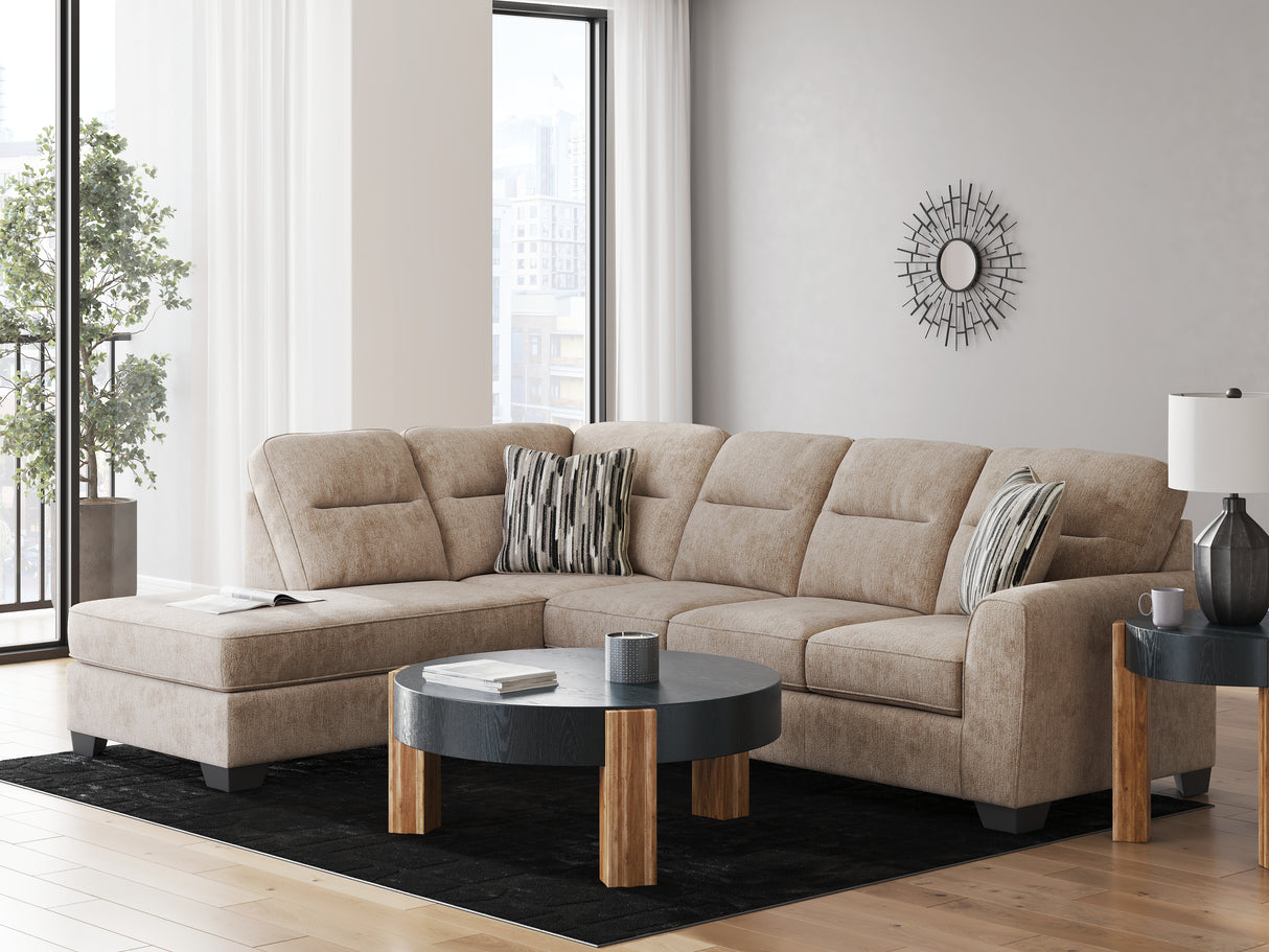 Furniture City - MS - Ashley Furniture - Olten Sectional - LAF 2-Piece Sectional with Chaise / Graphite - 31305S2