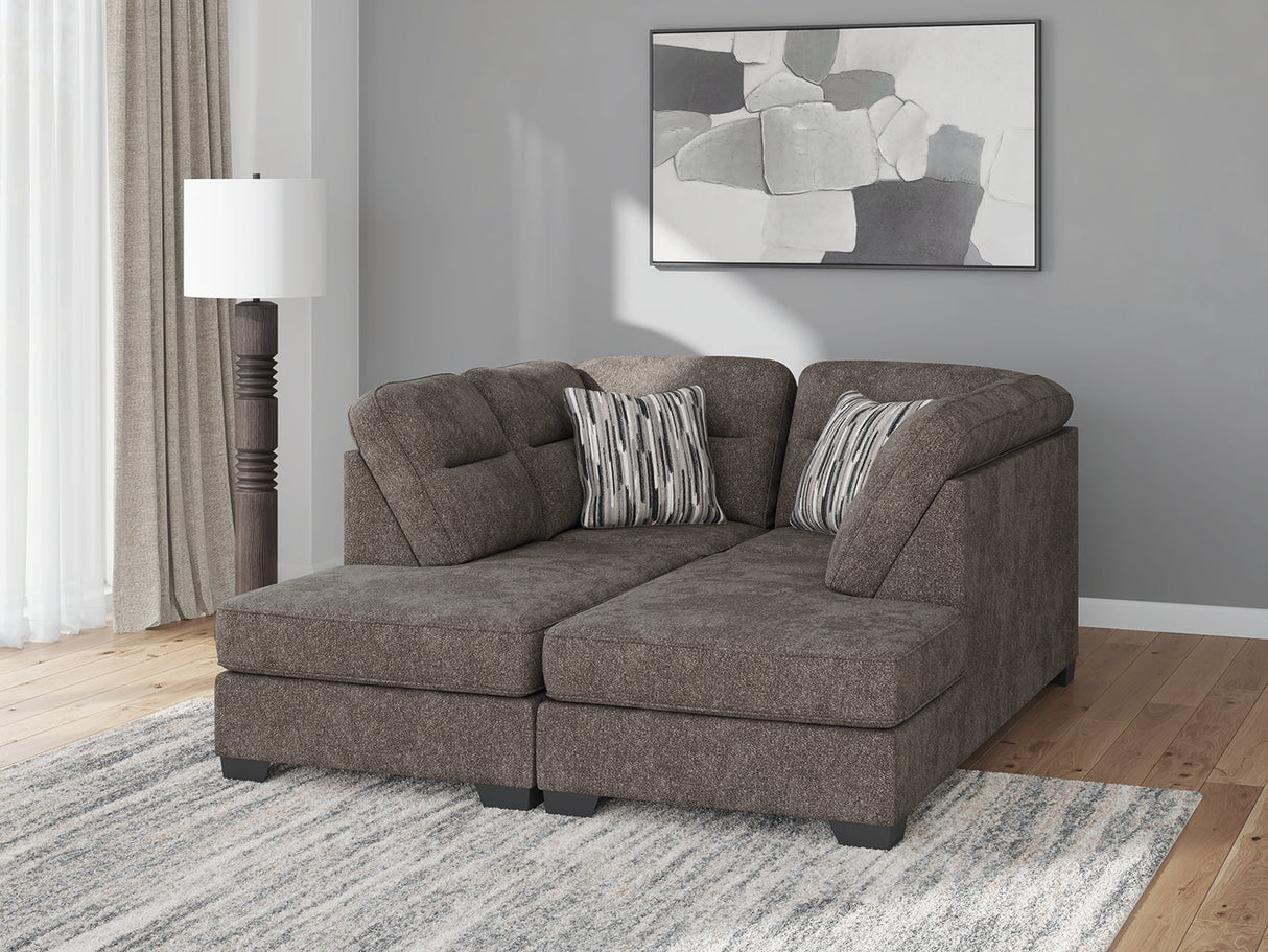 Furniture City - MS - Ashley Furniture - Olten Sectional - RAF 2-Piece Super Chaise / Graphite - 31305S3