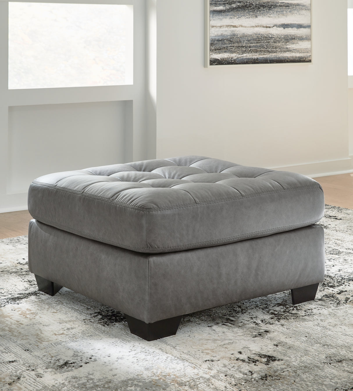 Furniture City - MS - Ashley Furniture - Clairette Court Living Room - Oversized Accent Ottoman / Alloy - 3150308