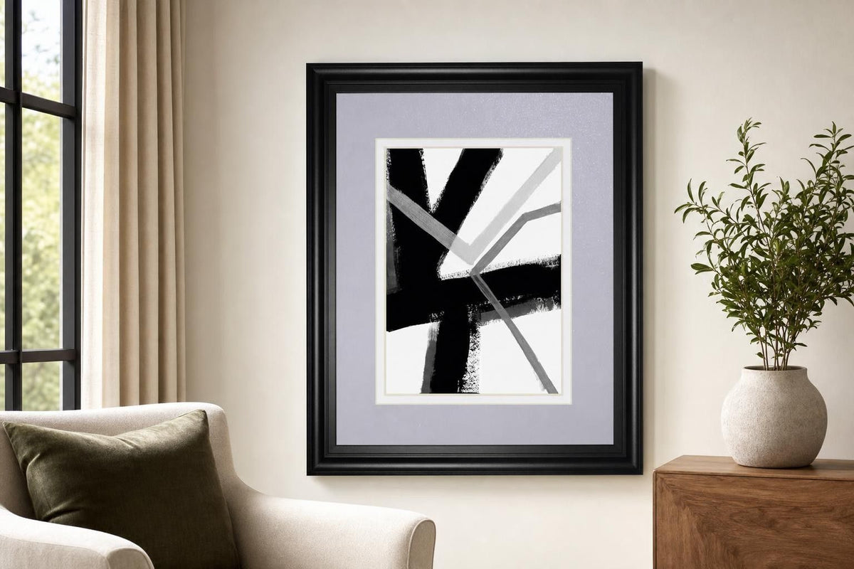 34x40 Angular Pulse III By June Erica Vess - Gray