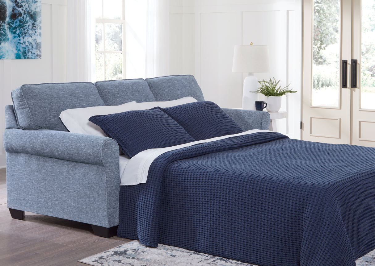 Furniture City - MS - Ashley Furniture - Carissa Manor Living Room - Queen Sofa Sleeper / Denim - 3260439