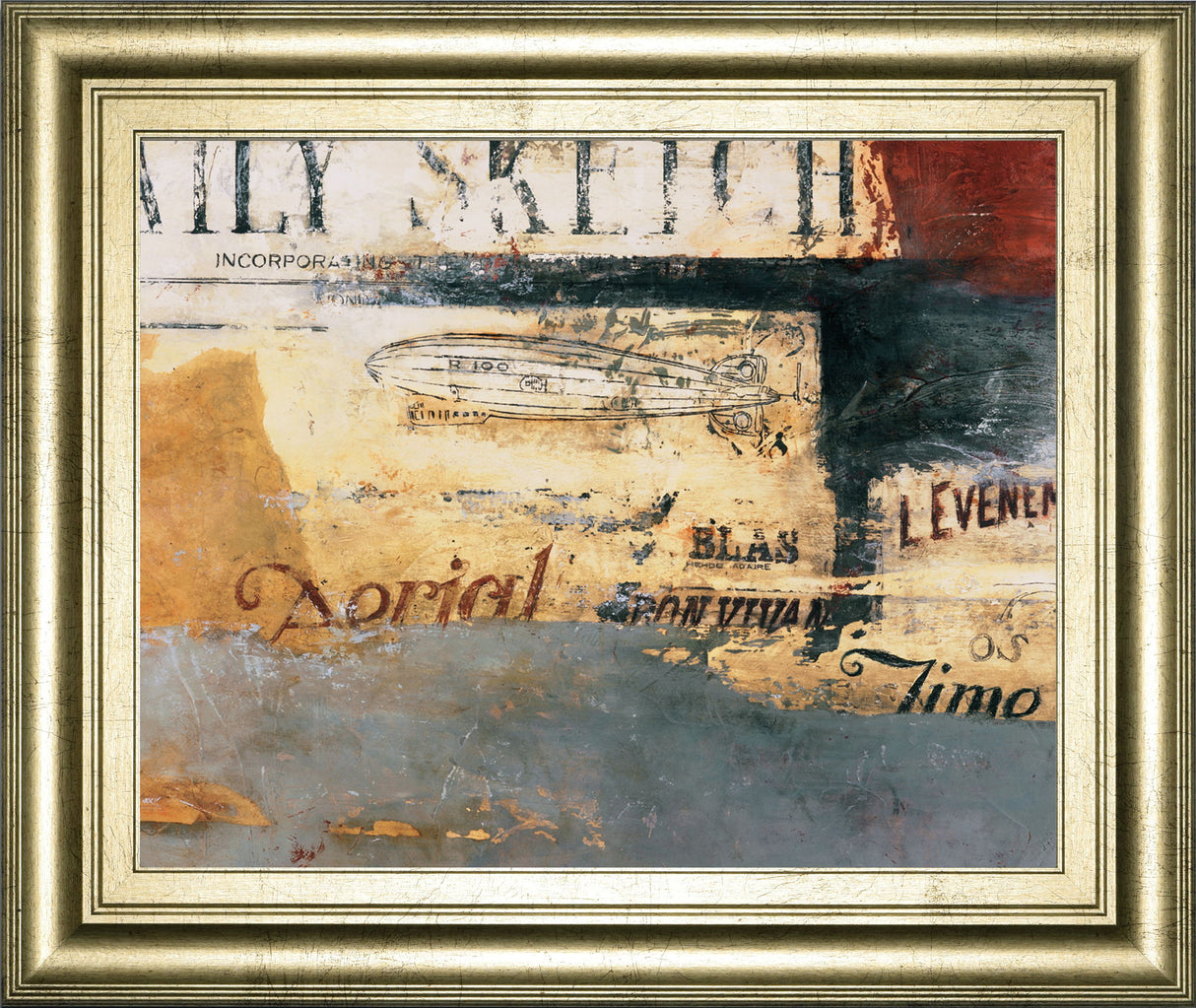 Zeppelin By Aliaga, C. - Framed Print Wall Art - Dark Gray