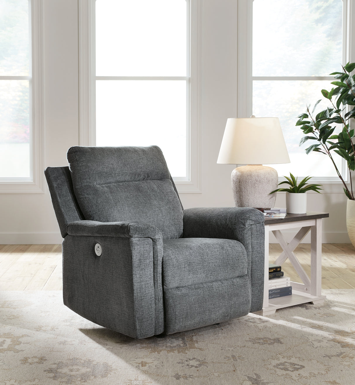 Furniture City - MS - Ashley Furniture - Barnsana Living Room - Power Rocker Recliner / Gravel - 3320298