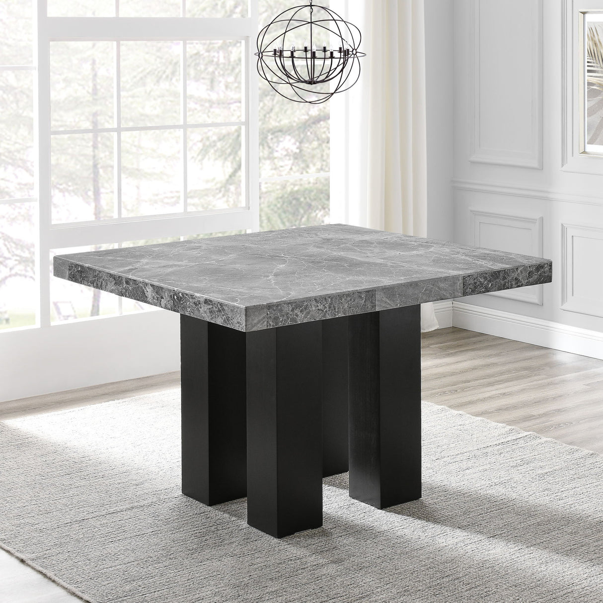 Camila - Square Counter Dining Set - Gray Top
