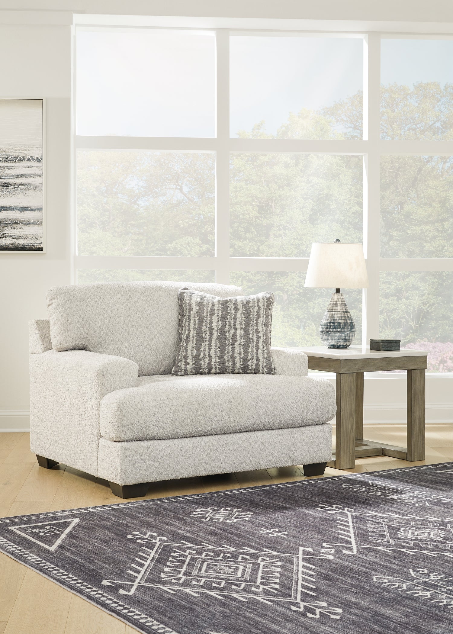 Furniture City - MS - Ashley Furniture - Brebryan Living Room - Chair and a Half / Flannel - 3440123