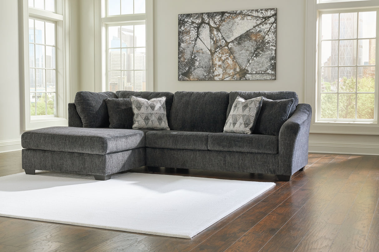 Furniture City - MS - Ashley Furniture - Biddeford Sectional - RAF 2-Piece Sectional with Chaise / Shadow - 35504S1
