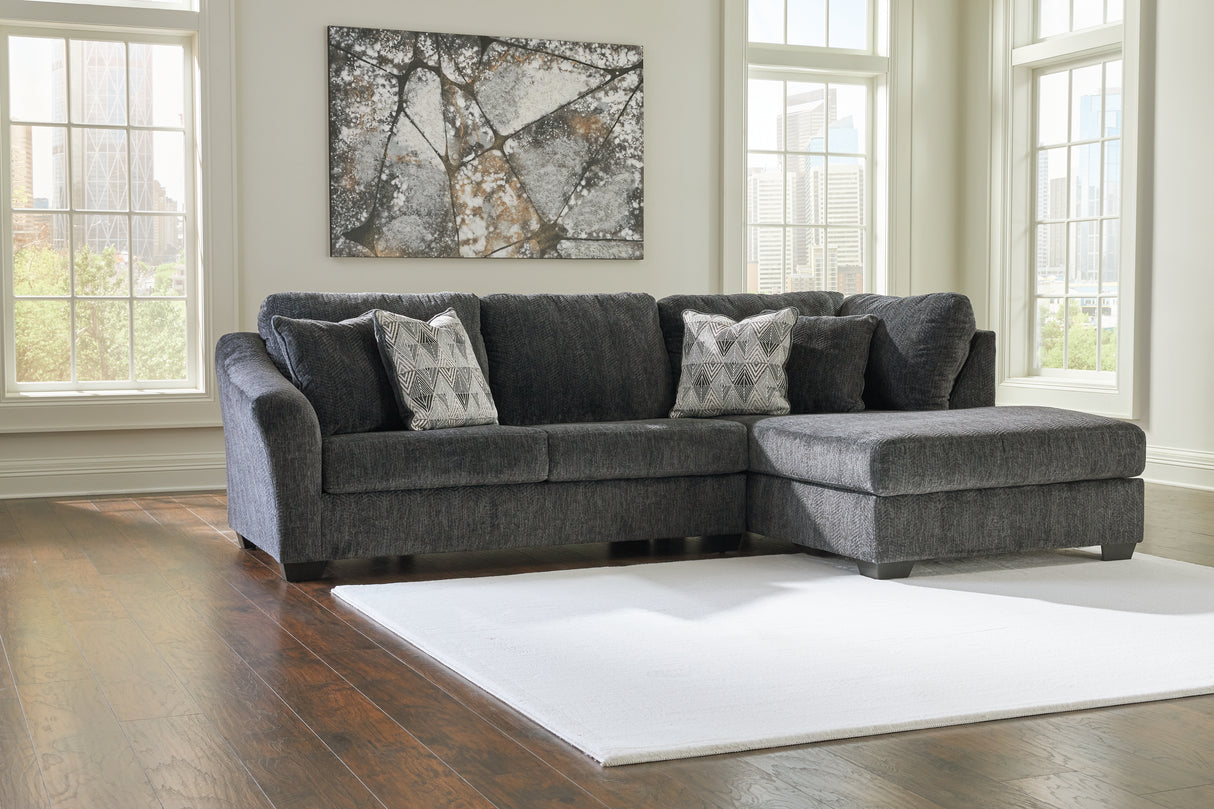 Furniture City - MS - Ashley Furniture - Biddeford Sectional - LAF 2-Piece Sectional with Chaise / Shadow - 35504S2