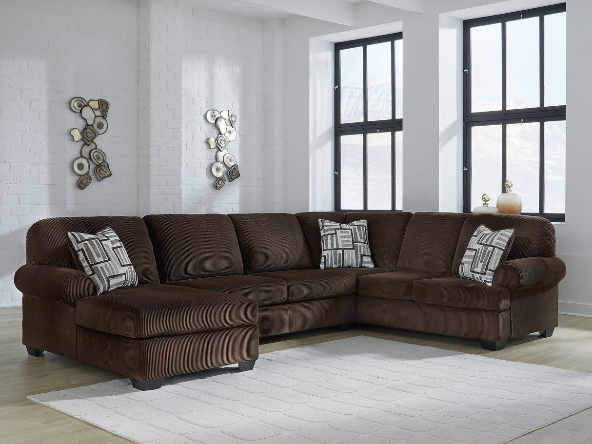 Furniture City - MS - Ashley Furniture - Kimlee Sectional - RAF 3-Piece Sectional with Chaise / Chocolate - PC35603S1