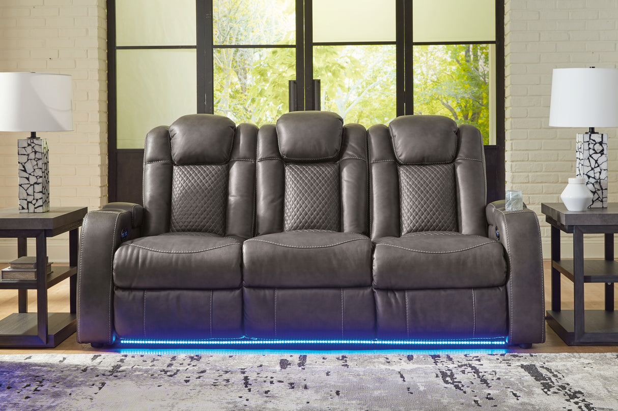 Furniture City - MS - Ashley Furniture - Fyne-Dyme Living Room - PWR REC Sofa with ADJ Headrest / Shadow - 3660215