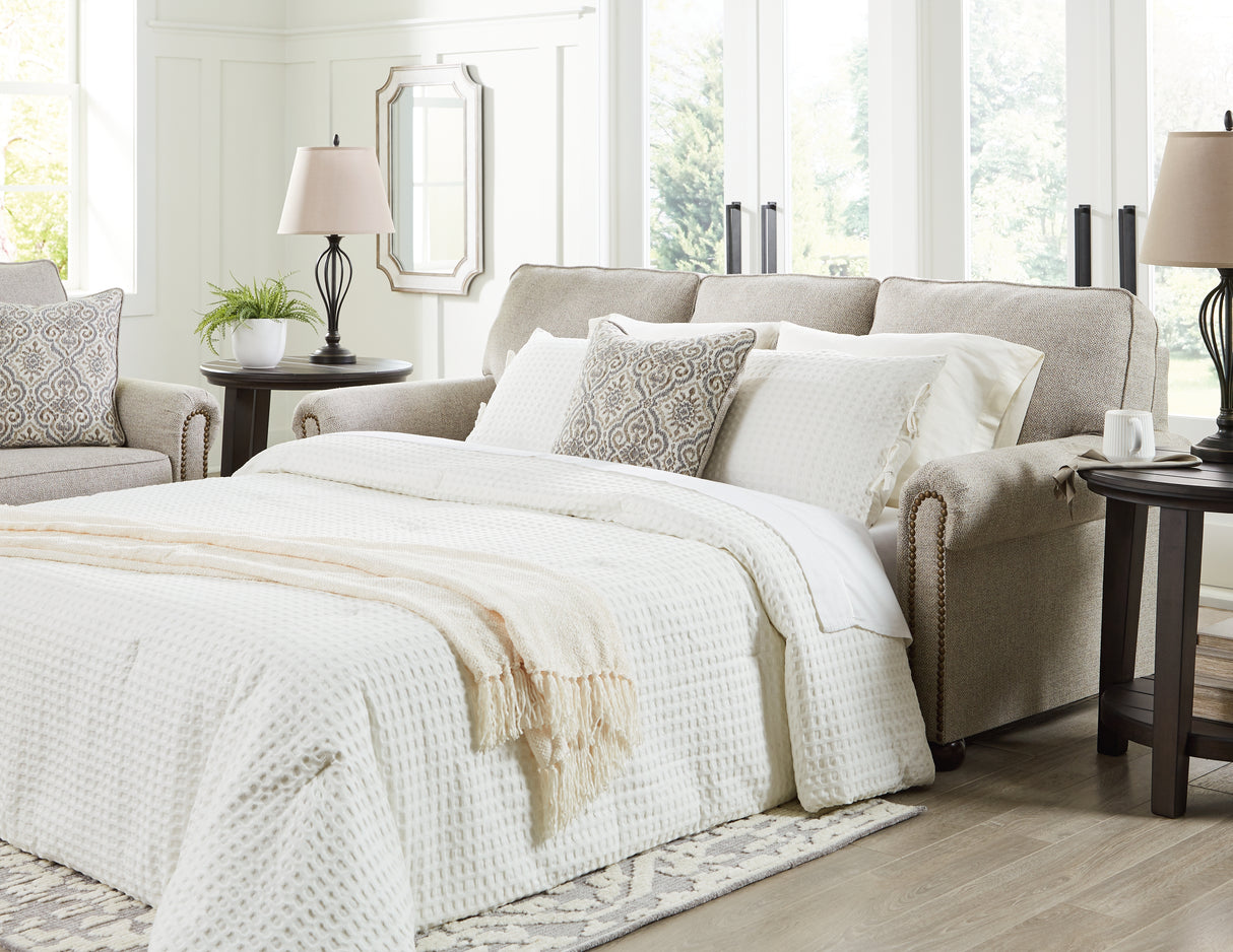 Furniture City - MS - Ashley Furniture - Gaelon Living Room - Queen Sofa Sleeper / Dune - 3730739