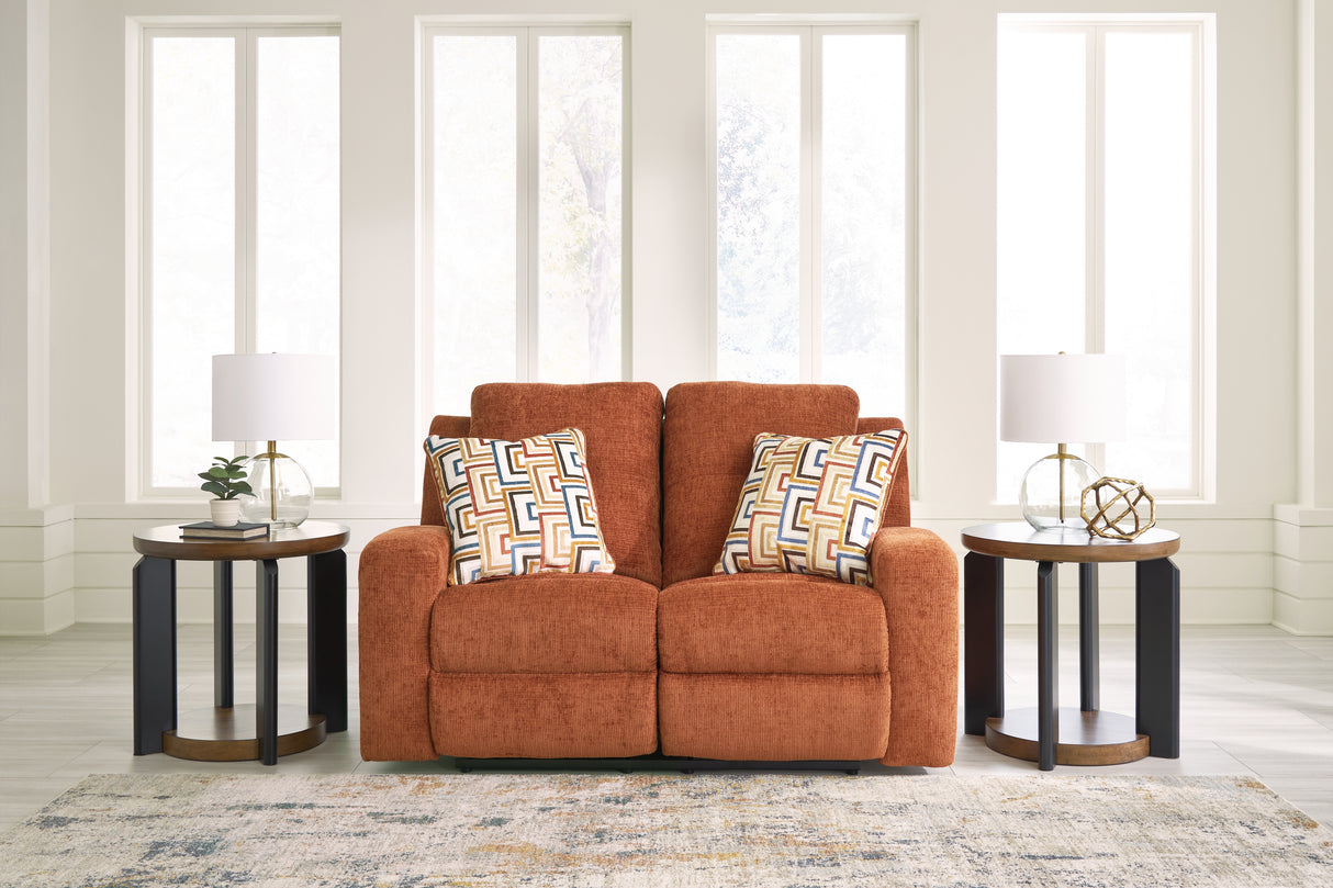 Furniture City - MS - Ashley Furniture - Danum Living Room - Reclining Loveseat / Spice - 3880786