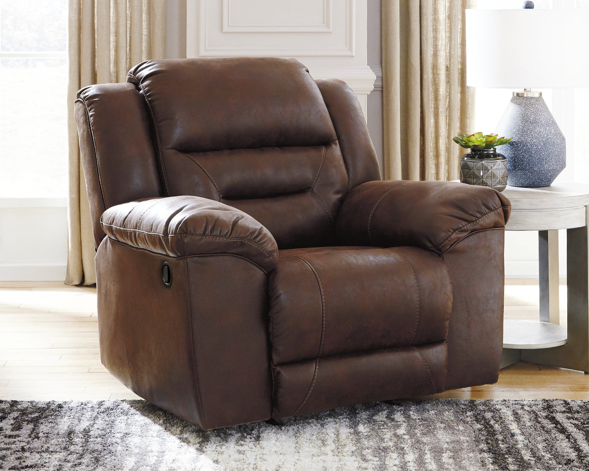 Furniture City - MS - Ashley Furniture - Stoneland Living Room - Rocker Recliner / Chocolate - 3990425
