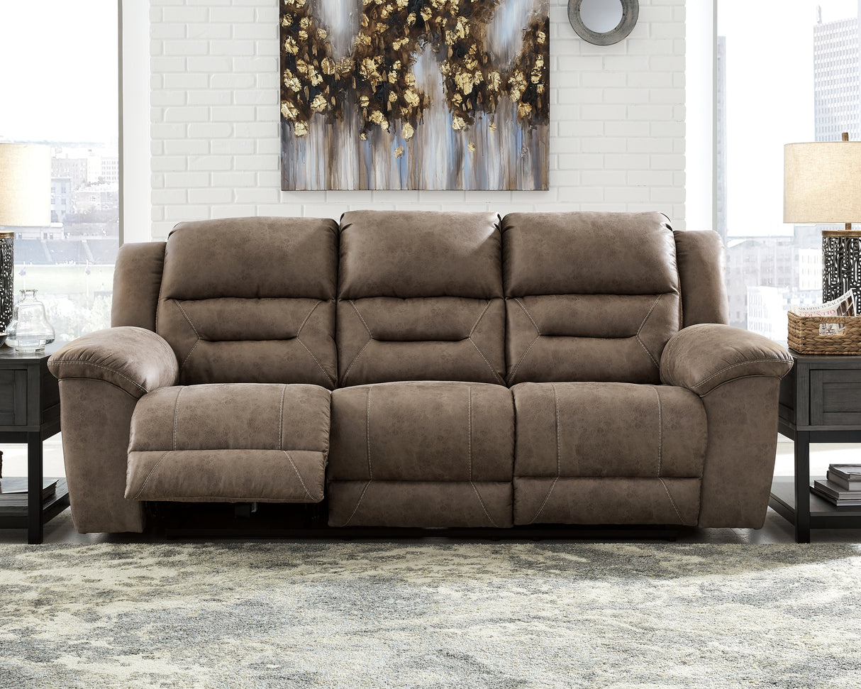 Furniture City - MS - Ashley Furniture - Stoneland Living Room - Reclining Sofa / Fossil - 3990588