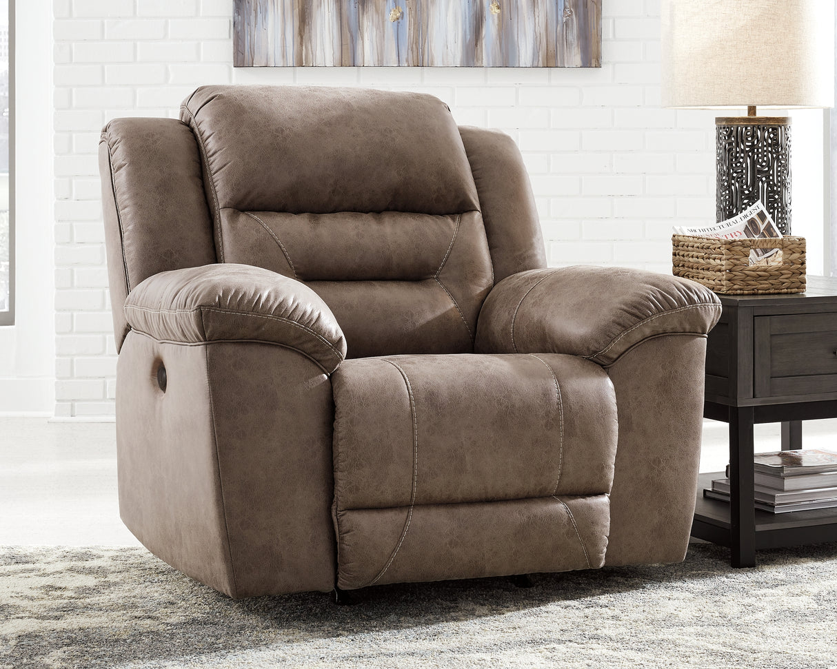 Furniture City - MS - Ashley Furniture - Stoneland Living Room - Power Rocker Recliner / Fossil - 3990598