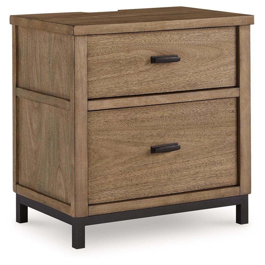Tomtyn - Two Drawer Night Stand - Light Brown