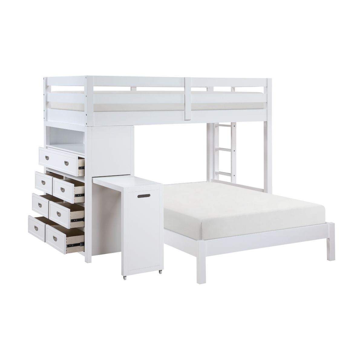 Sloane - Loft Bunk Bed With Chest And Hidden Desk