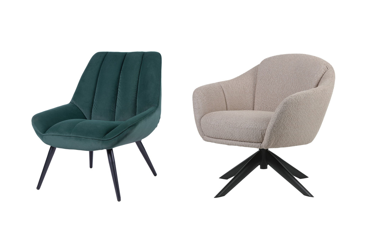 Fleming - Boucle Swivel Lounge Chair