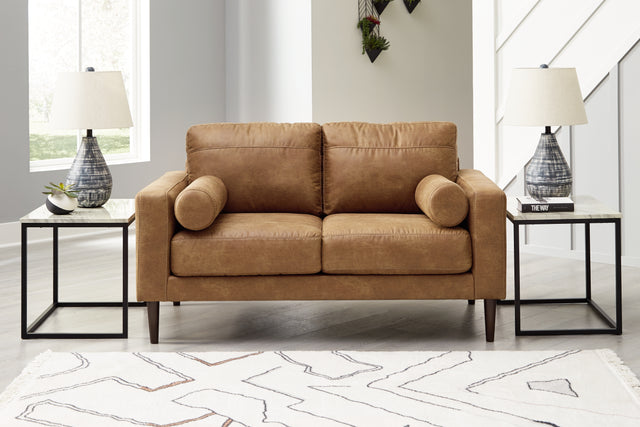 Furniture City - MS - Ashley Furniture - Telora Living Room - Loveseat / Caramel - 4100235
