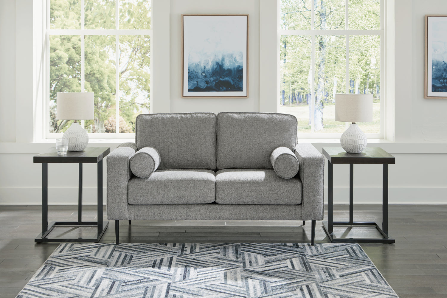 Furniture City - MS - Ashley Furniture - Hazela Living Room - Loveseat / Charcoal - 4110235