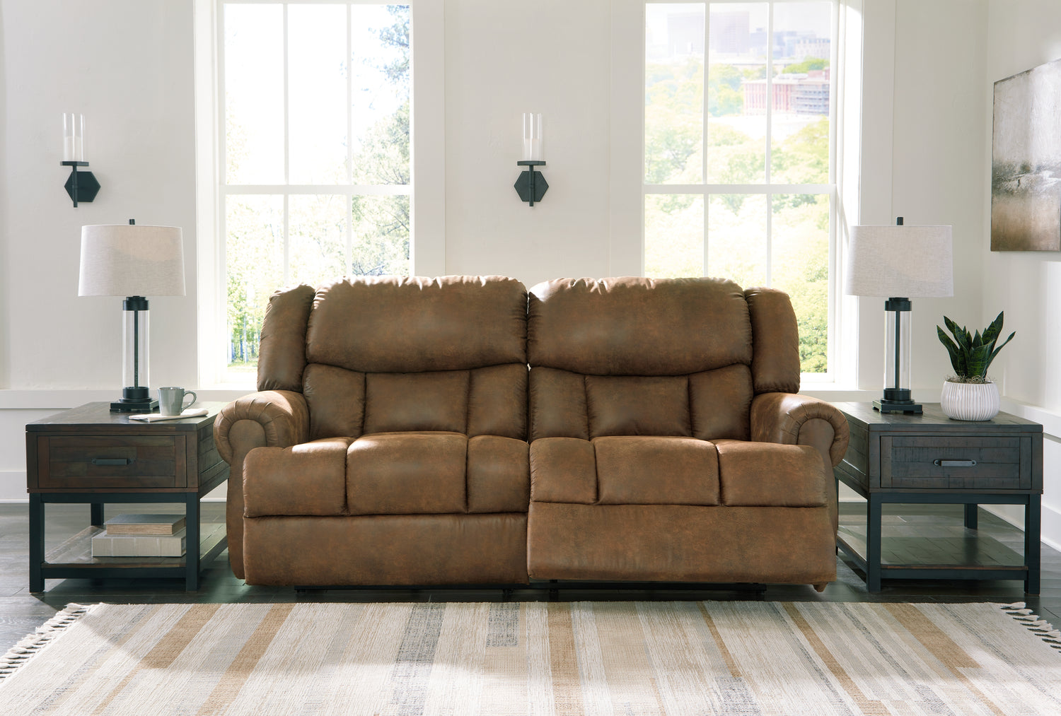 Furniture City - MS - Ashley Furniture - Boothbay Living Room - 2 Seat Reclining Sofa / Auburn - 4470481