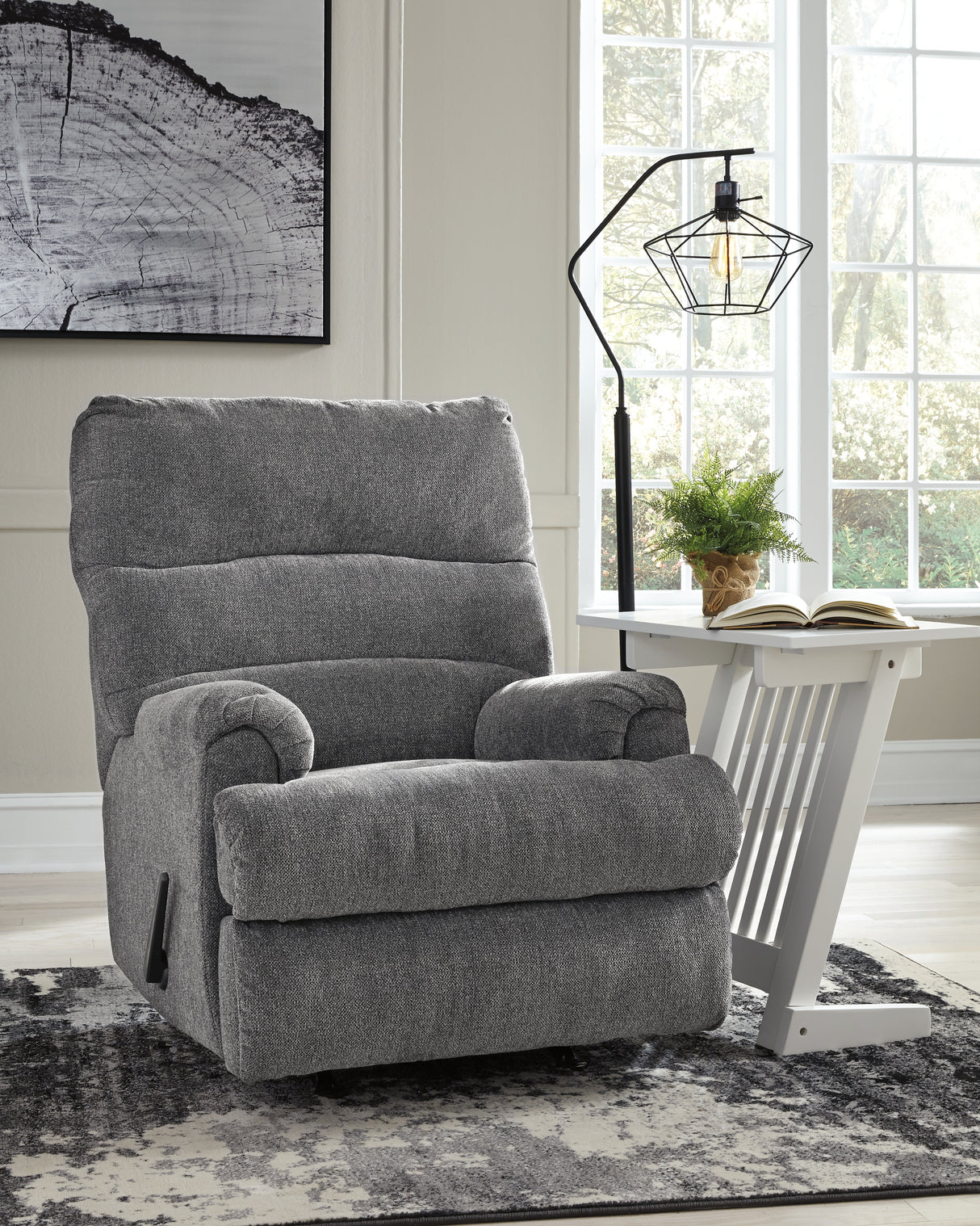 Furniture City - MS - Ashley Furniture - Man Fort Living Room - Rocker Recliner / Graphite - 4660525