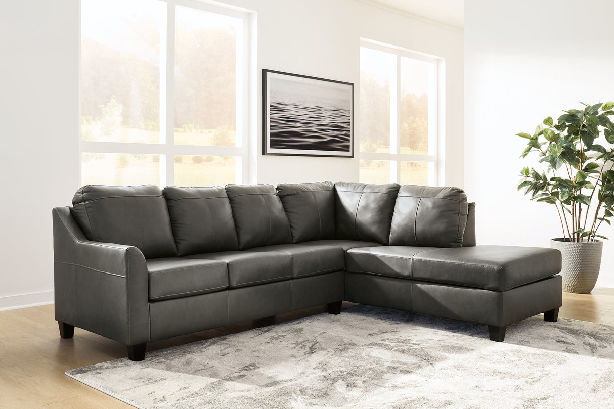 Furniture City - MS - Ashley Furniture - Valderno Sectional - LAF 2-Piece Sectional with Chaise / Fog - 47804S1