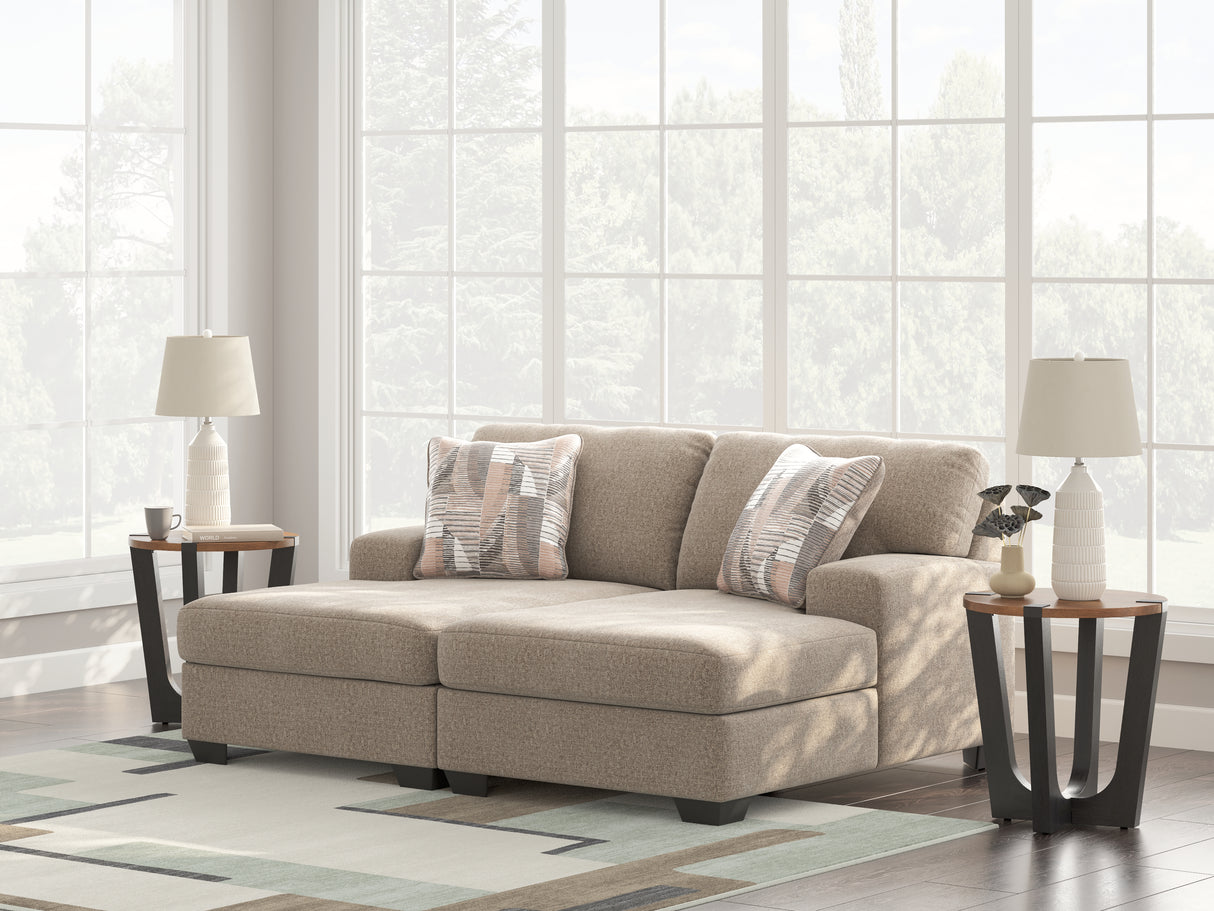 Furniture City - MS - Ashley Furniture - Newellen Sectional - RAF 2-Piece Super Chaise / Hemp - 48404S4