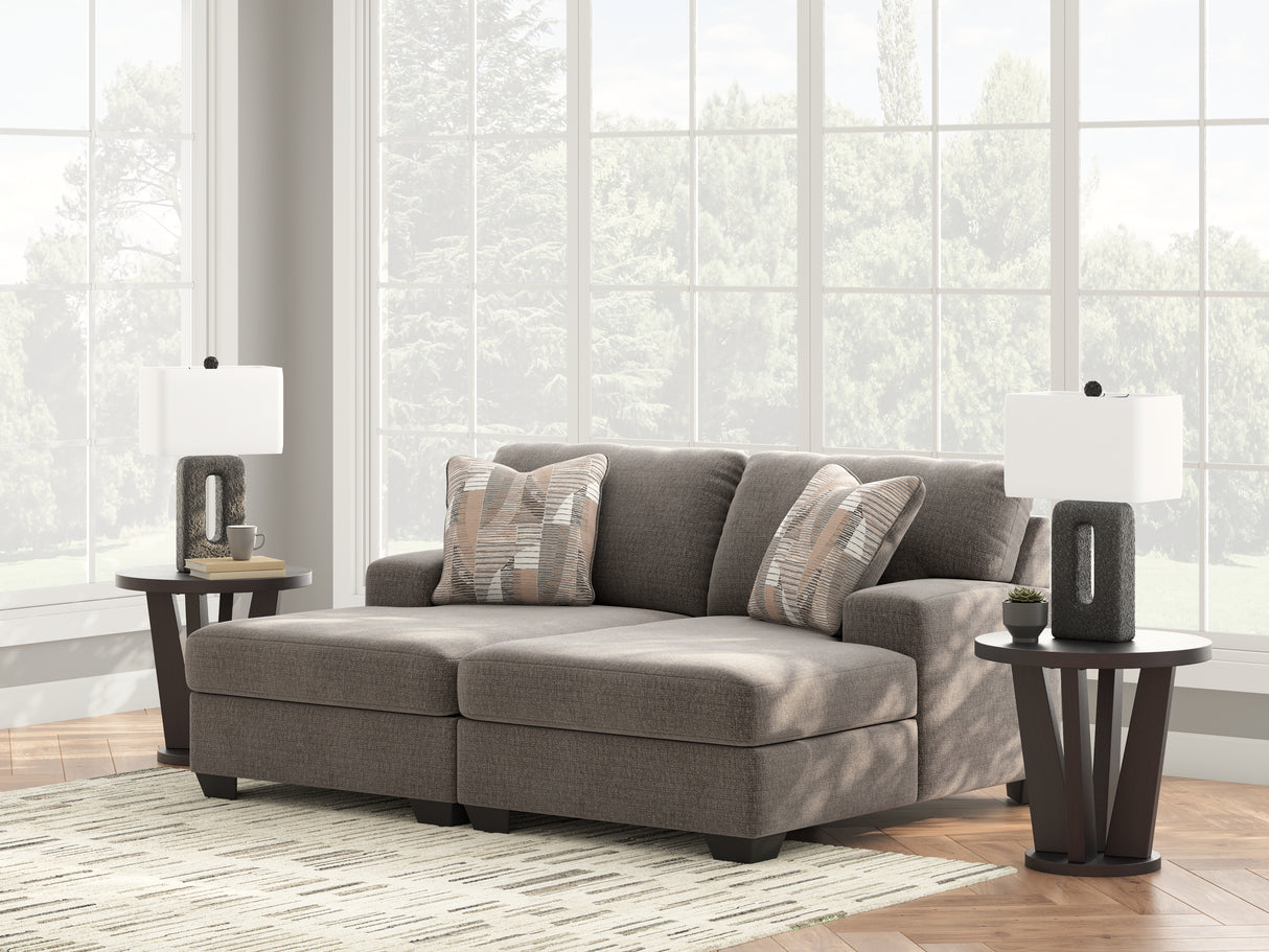 Furniture City - MS - Ashley Furniture - Newellen Sectional - RAF 2-Piece Super Chaise / Greystone - 48405S4