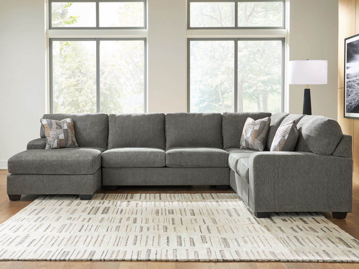Furniture City - MS - Ashley Furniture - Revenna Sectional - RAF 3-Piece Sleeper Sectional with Chaise / Greystone - PC48405S5