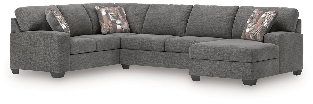 Furniture City - MS - Ashley Furniture - Newellen Sectional - LAF 3-Piece Sleeper Sectional with Chaise / Greystone - 48405S6