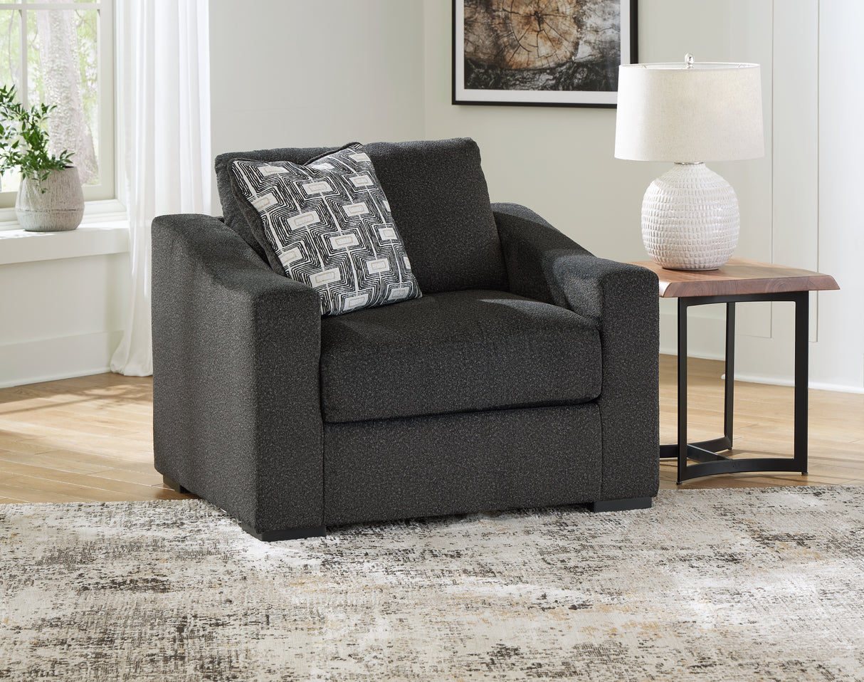 Furniture City - MS - Ashley Furniture - Wryenlynn Living Room - Chair and a Half / Onyx - 4940523