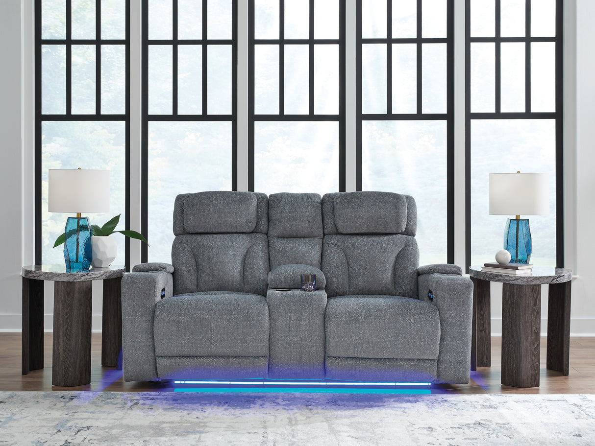 Furniture City - MS - Ashley Furniture - Studio Cave Living Room - PWR Recliner/ADJ Headrest / Steel - PC4980213