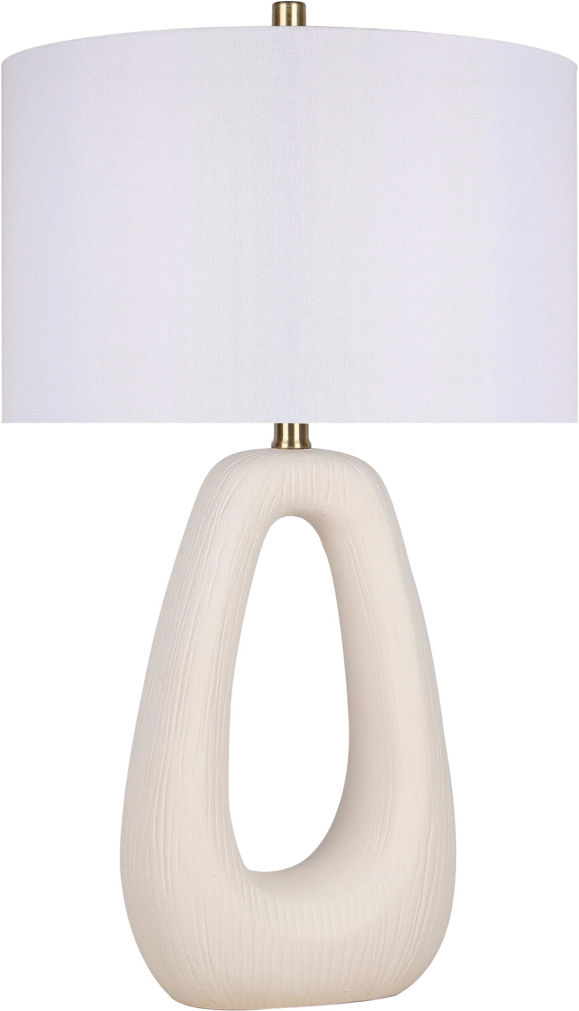 "Serenity Loop" Ceramic Table Lamp (Set of 2) - Textured White