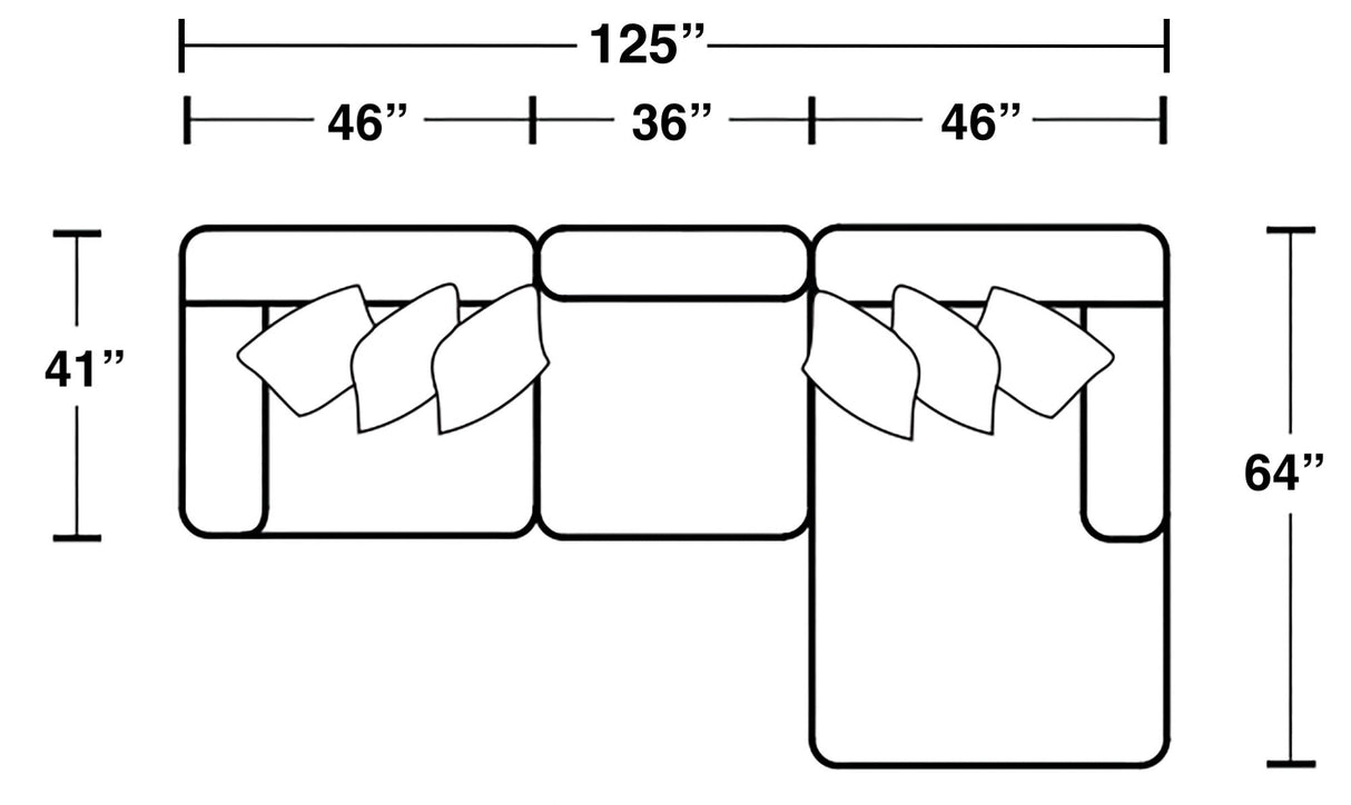 Como - 3 Piece Italian Leather Match Reclining Sectional