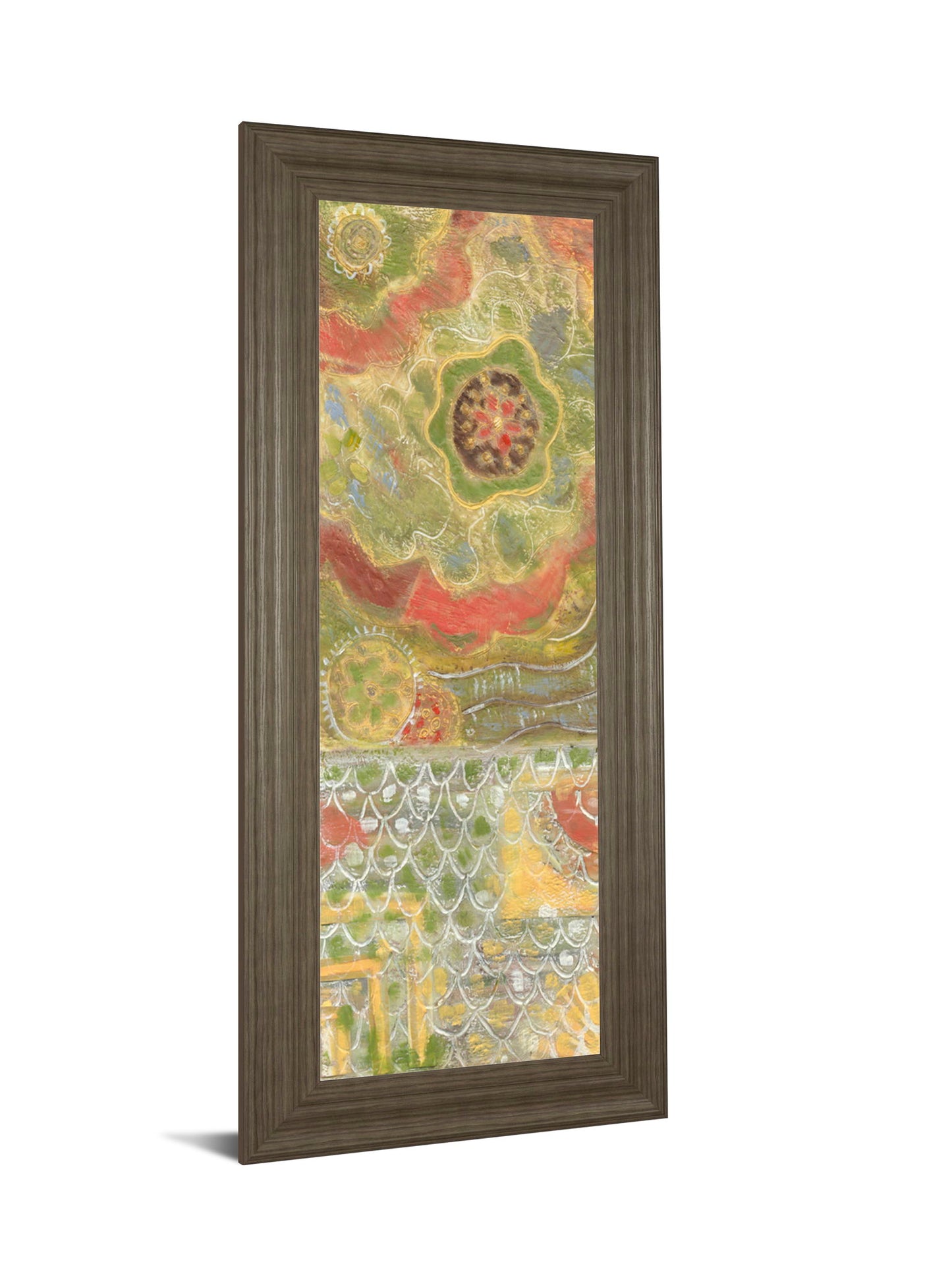 Moroccan Whimsy I By Karen Deans - Framed Print Wall Art - Green