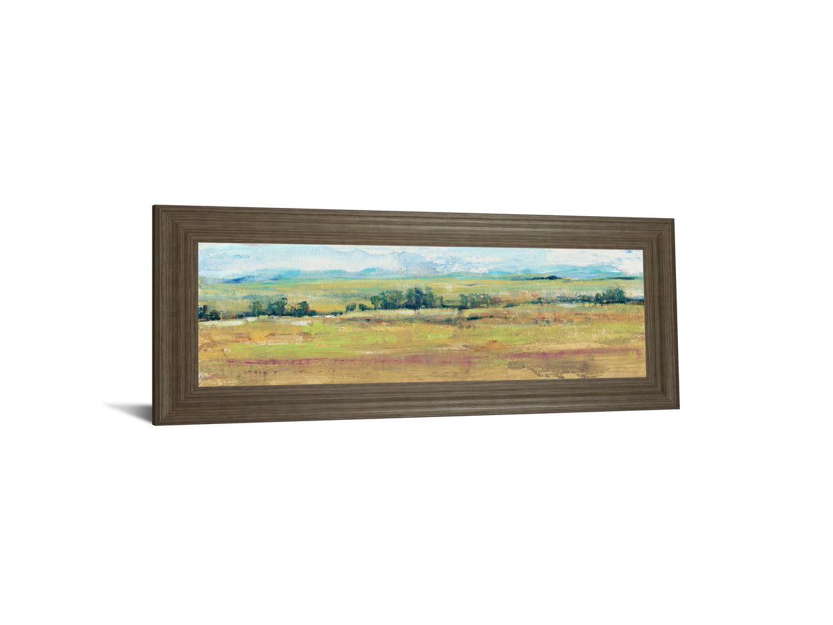 Distant Treeline Panel II By Tim Otoole - Framed Print Wall Art - Light Brown