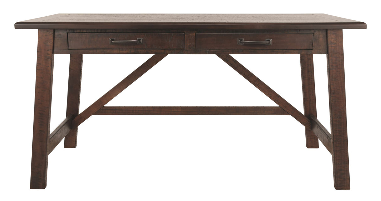 Baldridge - Home Office Large Leg Desk - Rustic Brown