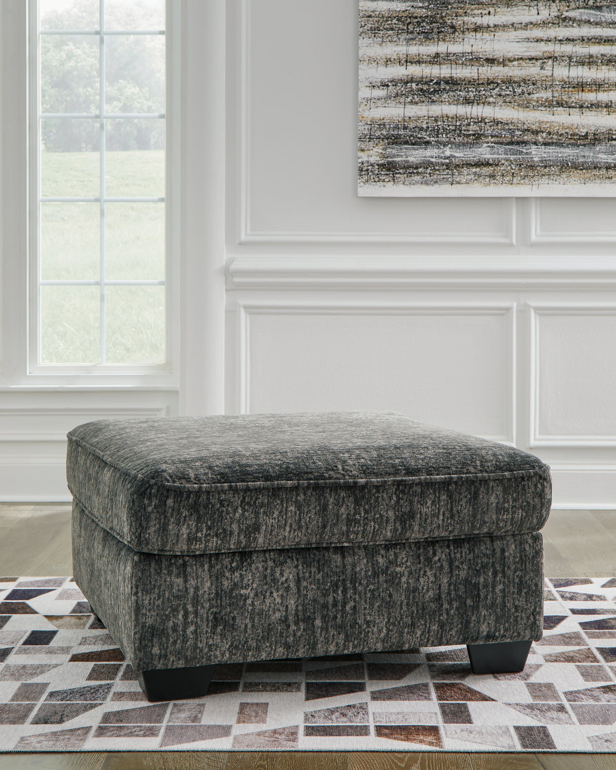 Furniture City - MS - Ashley Furniture - Lonoke Living Room - Oversized Accent Ottoman / Gunmetal - 5050408