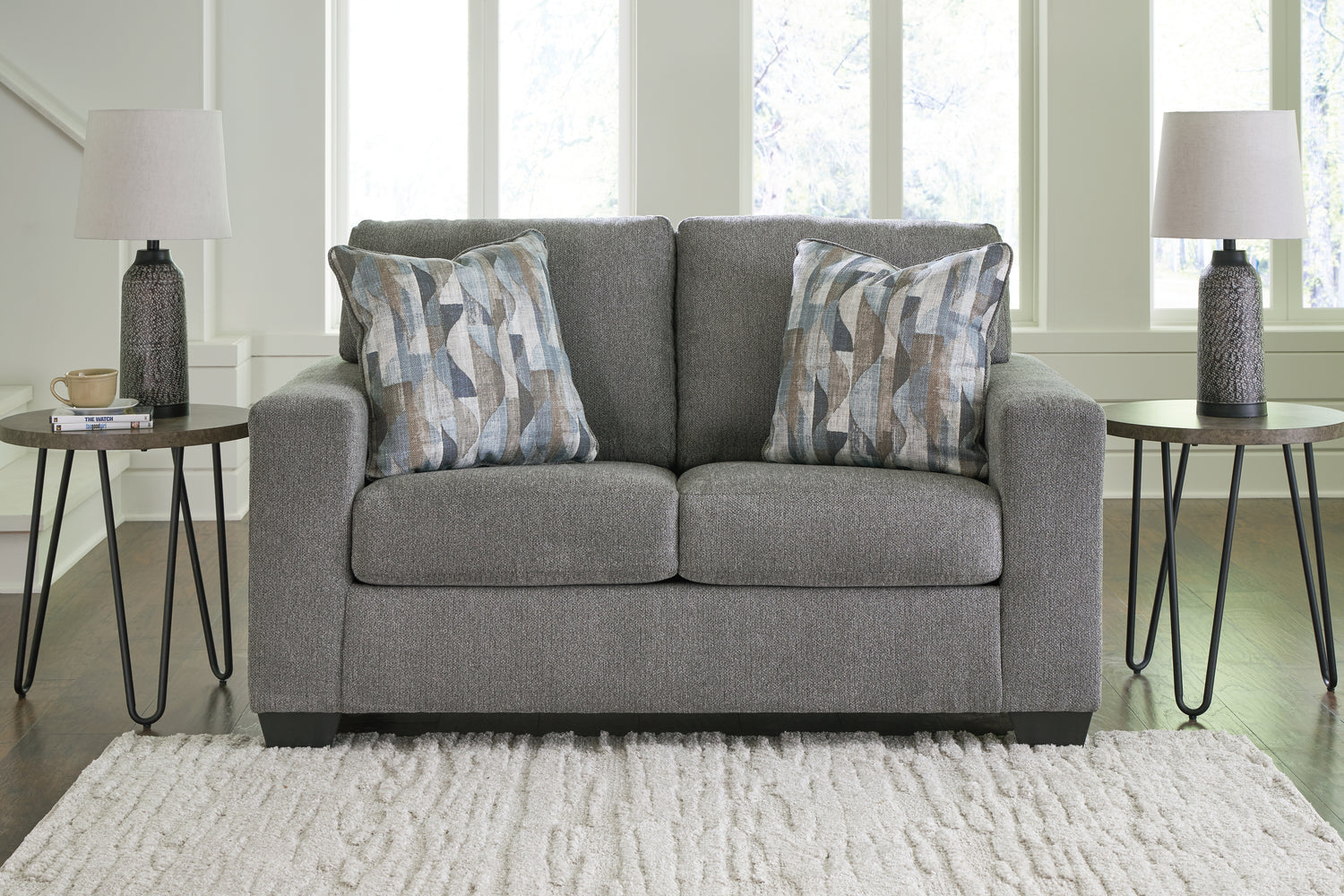Furniture City - MS - Ashley Furniture - Deltona Living Room - Loveseat / Graphite - 5120535
