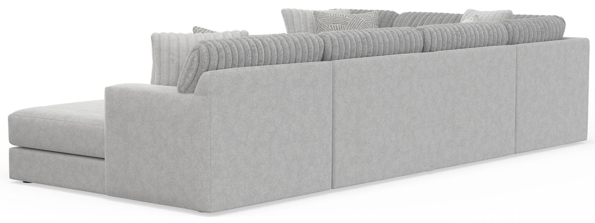 Logan - Upholstered Sectional With Comfort Coil Seating And Accent Pillows Included