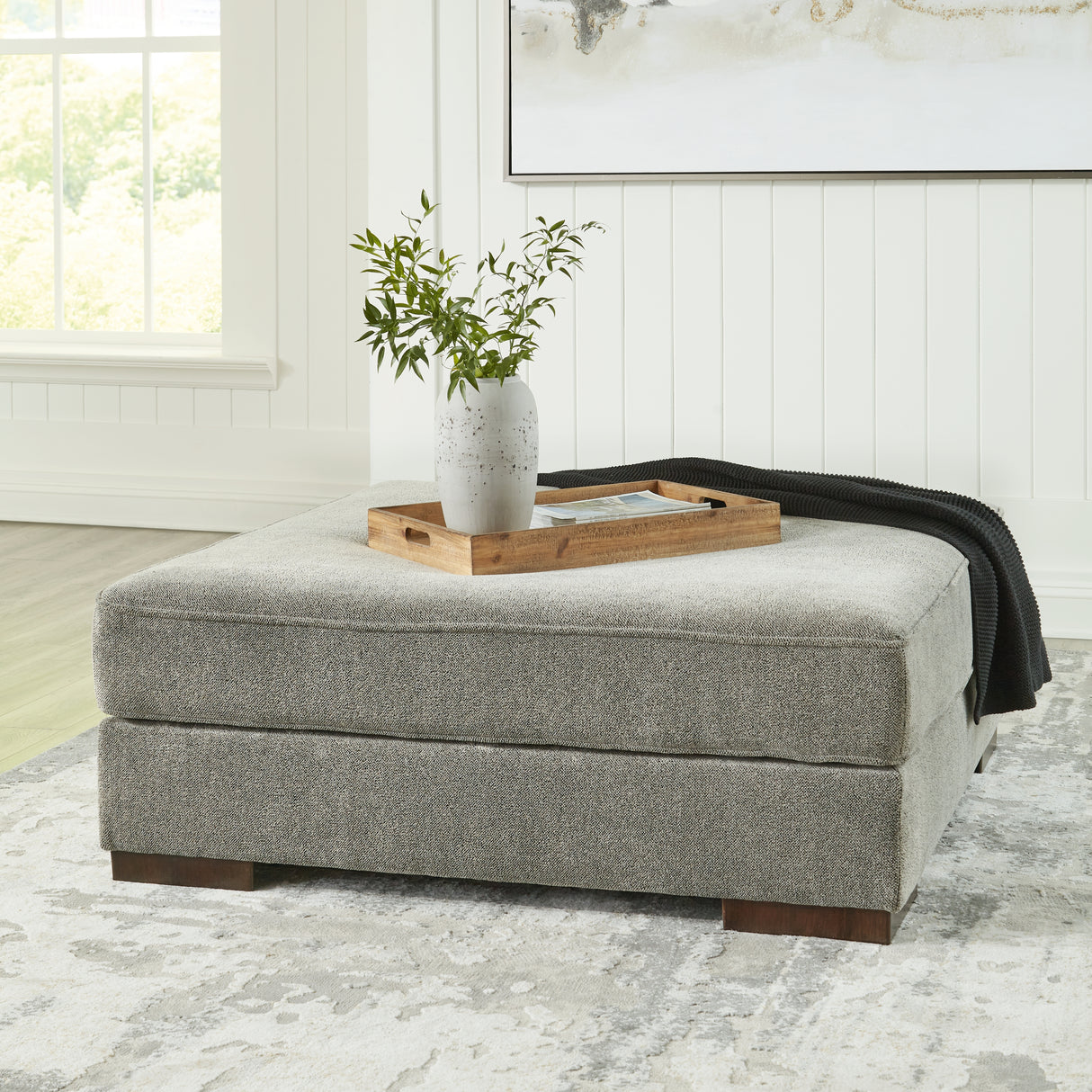 Furniture City - MS - Ashley Furniture - Bayless Living Room - Oversized Accent Ottoman / Smoke - 5230408