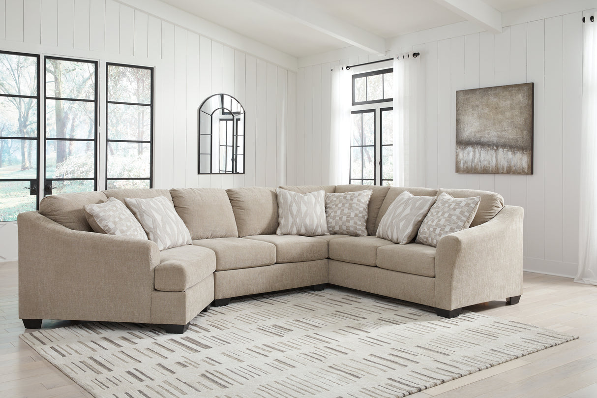 Furniture City - MS - Ashley Furniture - Brogan Bay Sectional - 3-Piece Sectional with Cuddler / Cork - 52705S2