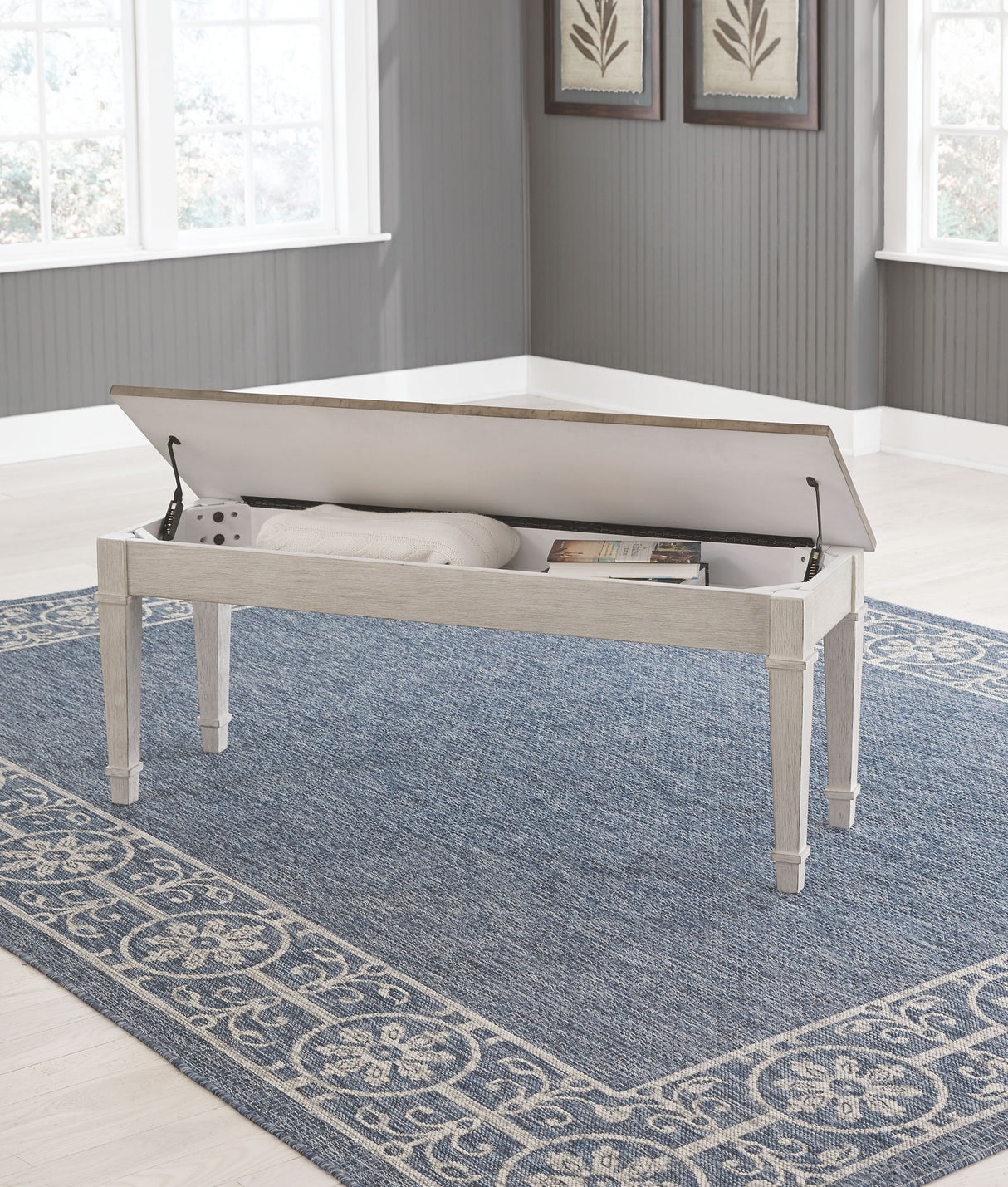 Skempton - Storage Bench - White