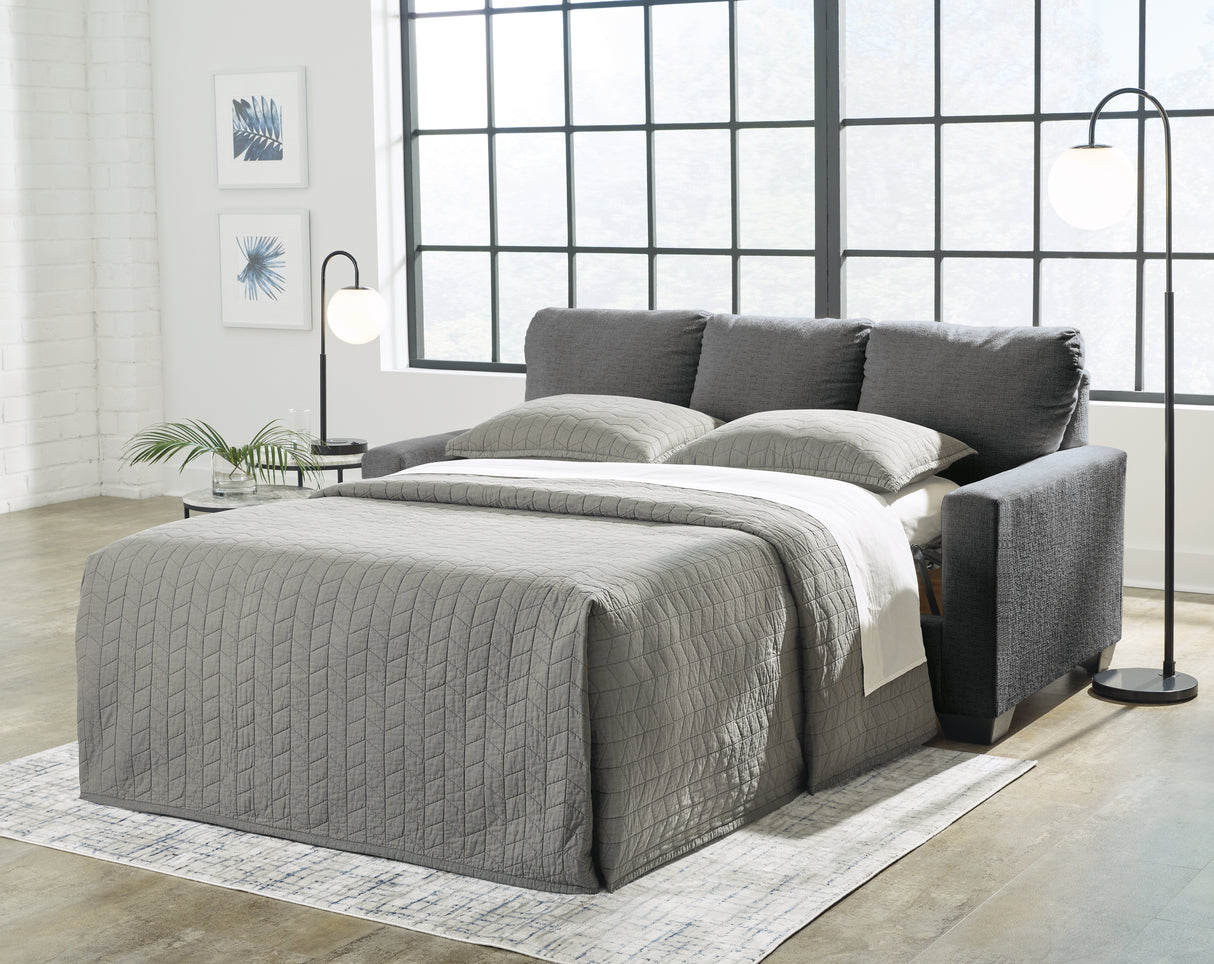 Furniture City - MS - Ashley Furniture - Rannis Living Room - Full Sofa Sleeper / Pewter - 5360236