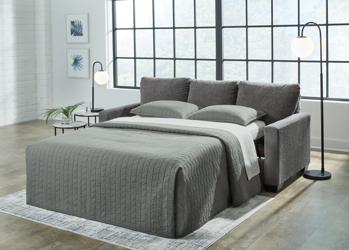 Furniture City - MS - Ashley Furniture - Rannis Living Room - Queen Sofa Sleeper / Pewter - 5360239