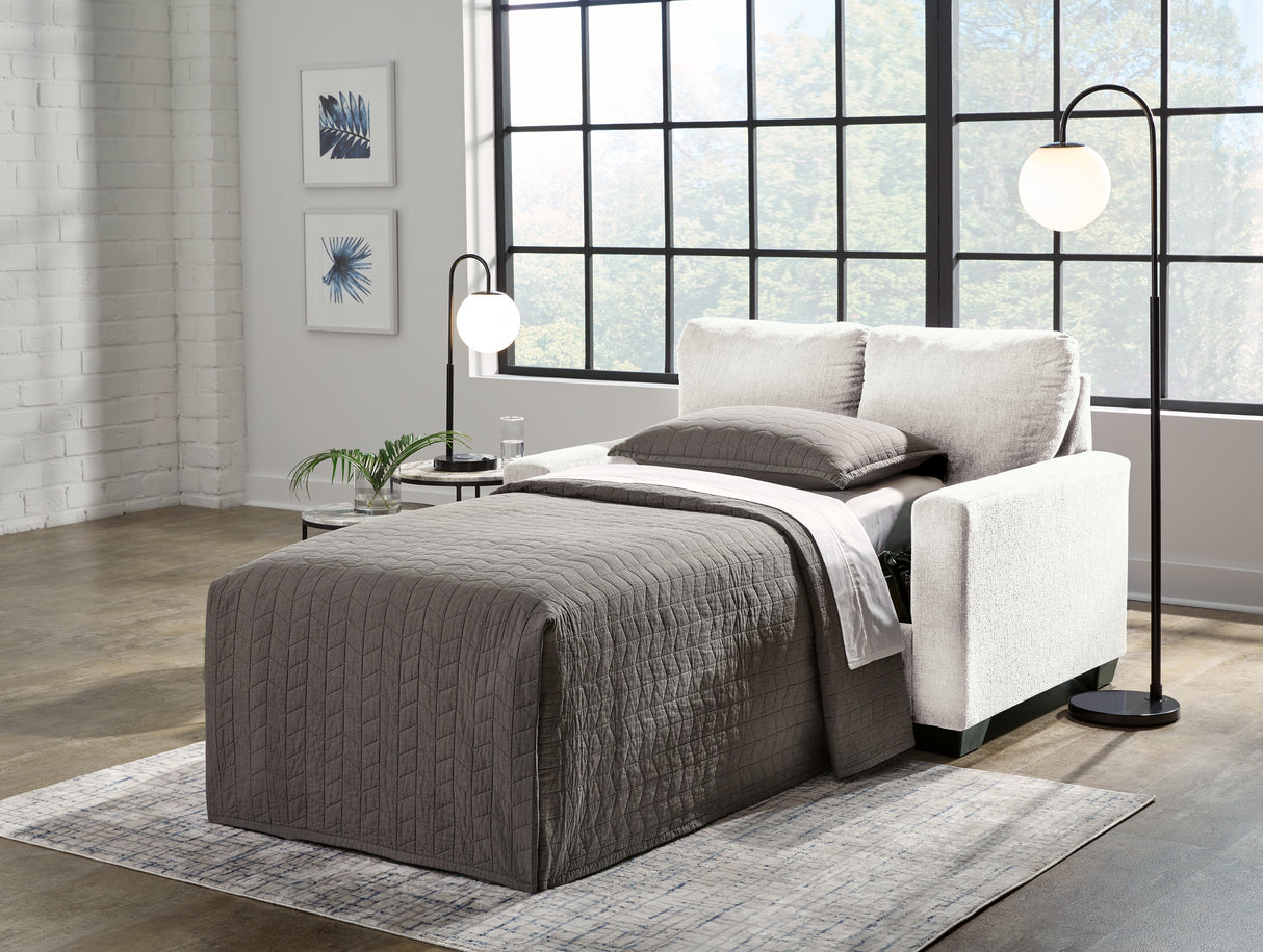Furniture City - MS - Ashley Furniture - Rannis Living Room - Twin Sofa Sleeper / Snow - 5360337