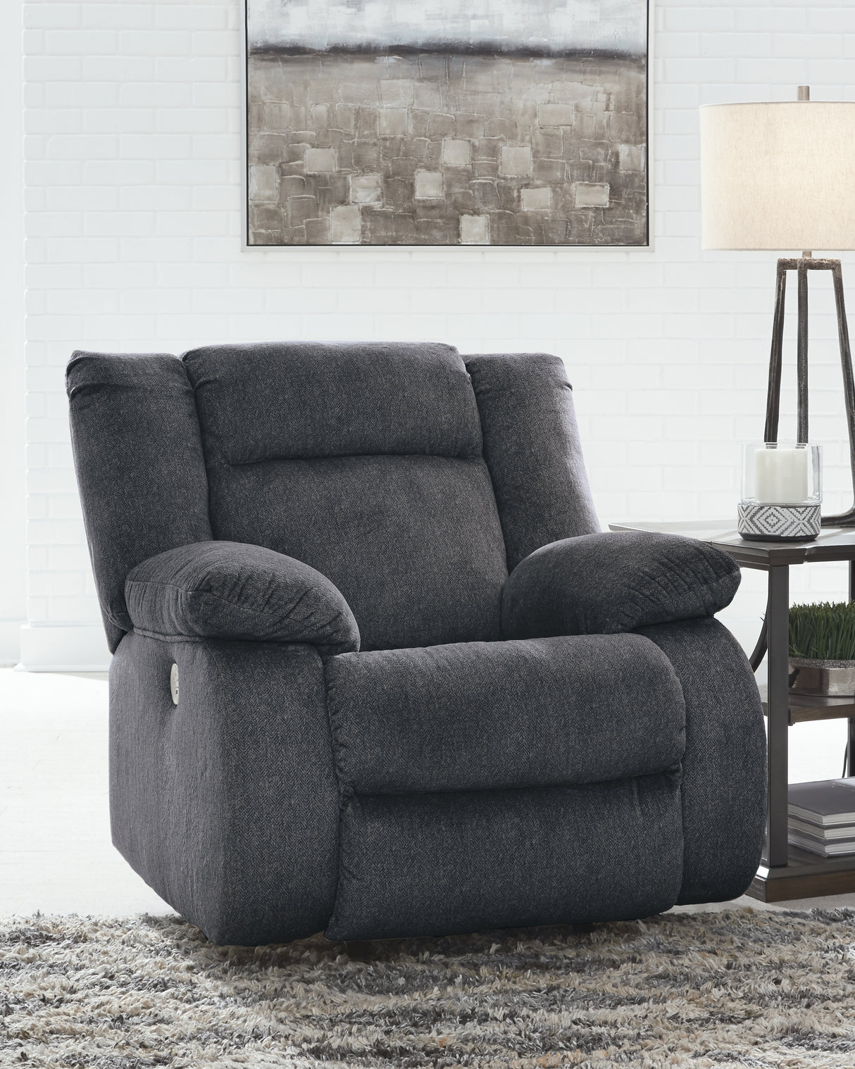 Furniture City - MS - Ashley Furniture - Burkner Living Room - Power Rocker Recliner / Marine - 5380498